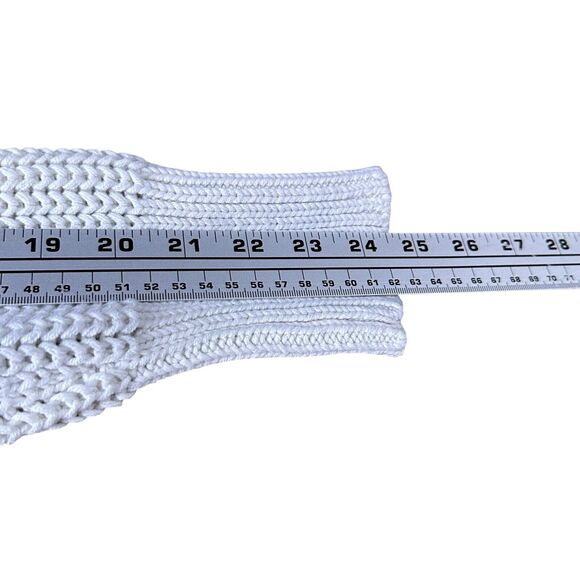 Haven Well Within Chunky Knitted Sweater Women’s Large White Funnel Neck Cotton - Picture 9 of 10